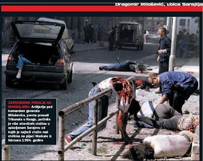 Bosnian Genocide (1994), Markale massacre in Sarajevo.